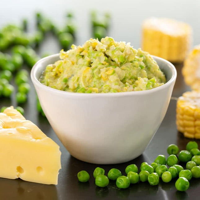 Hake, Corn, Pea & Cheese
