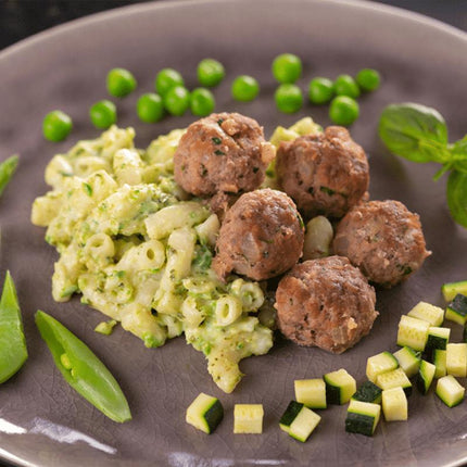 Mia's Mighty Meatballs & Basil Pasta